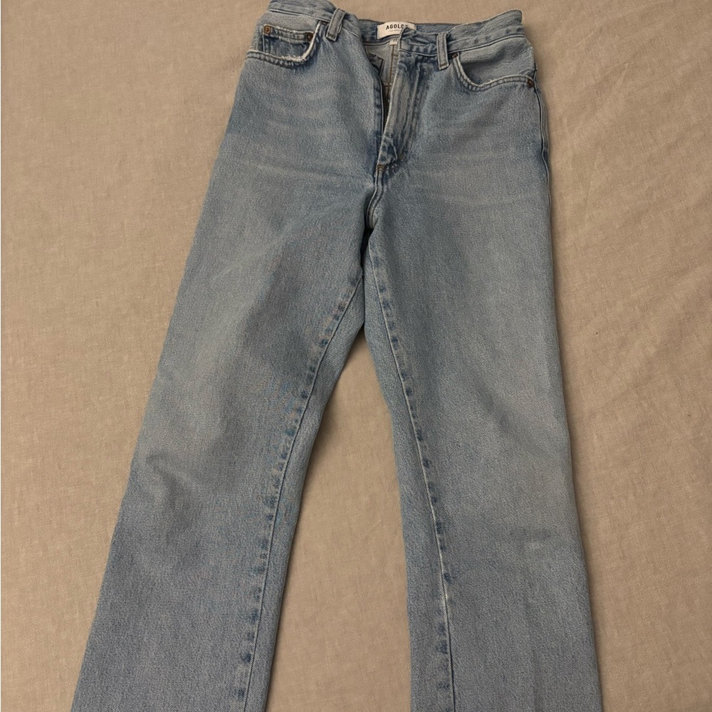 Agolde Jeans Pinch Waist High Rise Jeans in Rip Tide blue 24